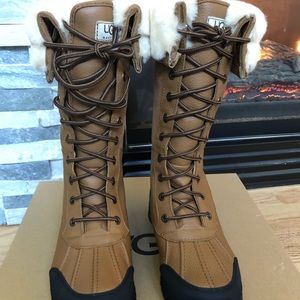 UGG Adirondack Tall Boots Chestnut size 7